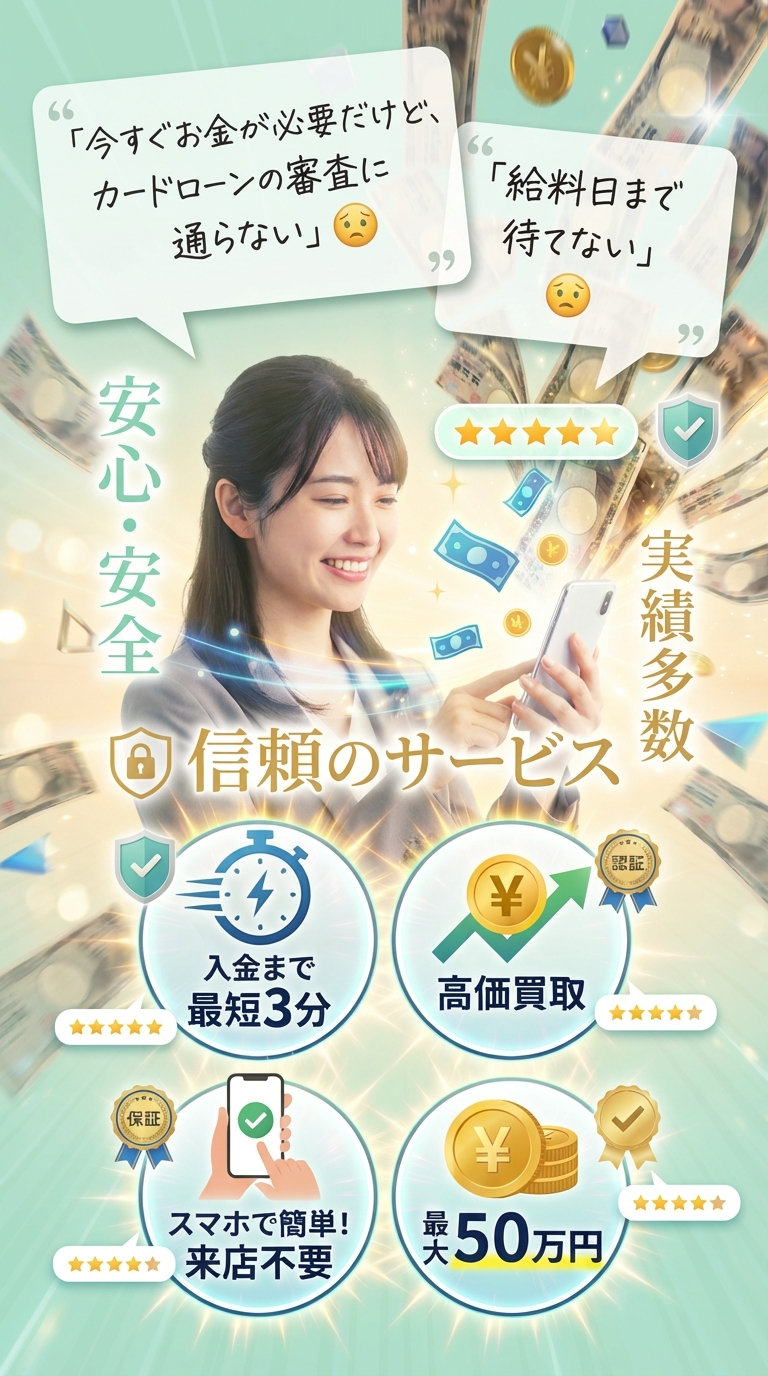 先払い買取現金化